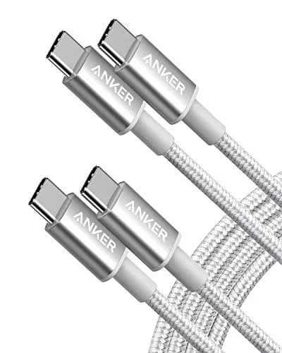 Anker USB C to USB C Cable, 60W Fast Charging Cable (2-Pack, 6 ft / 1.8m, Silver) | Supports 480 Mbps Data Transfer thumbnail 1