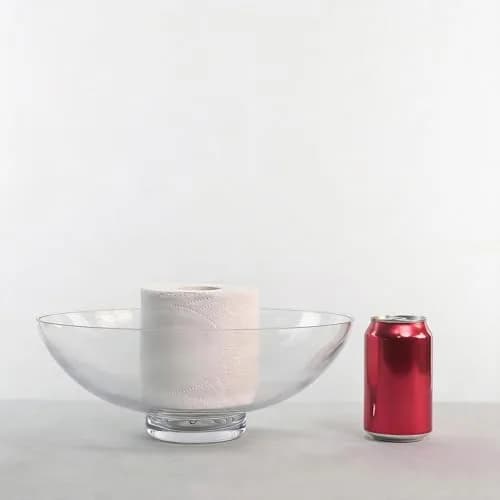 CYS EXCEL Glass Decorative Footed Bowl (D:12" H:4.5") | Crystal Clear, Hand-Blown, Versatile Centerpiece thumbnail 4