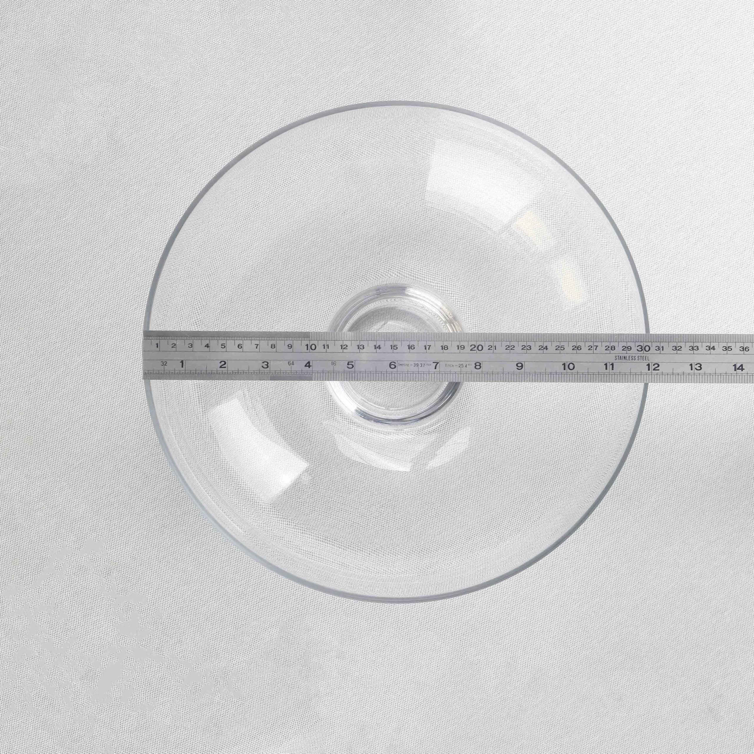 CYS EXCEL Glass Decorative Footed Bowl (D:12" H:4.5") | Crystal Clear, Hand-Blown, Versatile Centerpiece - view 5
