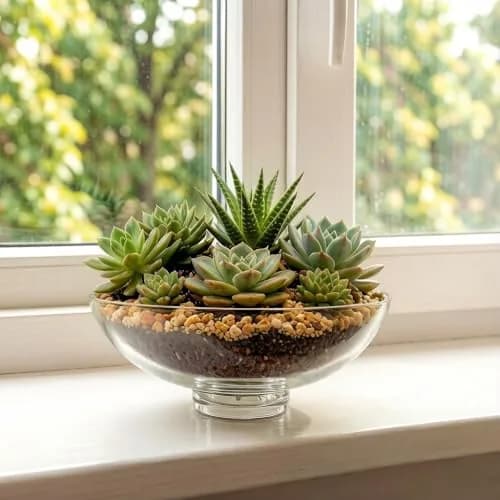 CYS EXCEL Glass Decorative Footed Bowl (D:12" H:4.5") | Crystal Clear, Hand-Blown, Versatile Centerpiece thumbnail 7
