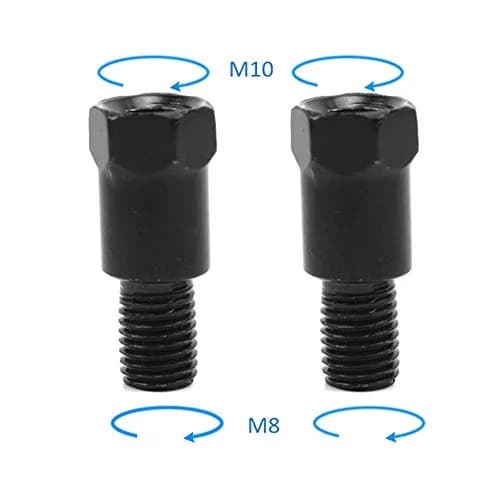 SEMIMO Motorcycle Mirror Mount Adapter 10mm RH to 8mm RH Screws (2-Pack) | Universal Fit for Bikes thumbnail 2