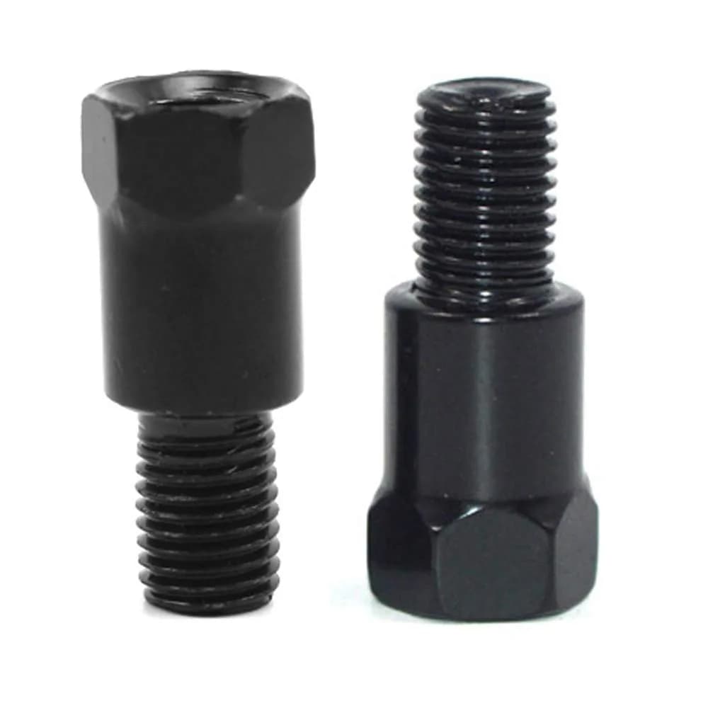 SEMIMO Motorcycle Mirror Mount Adapter 10mm RH to 8mm RH & 8mm LH Screws (2-Pack, Black) | Universal Fit for Most Bikes — 10mm RH to 10mm RH and 10mm LH (2Pcs)