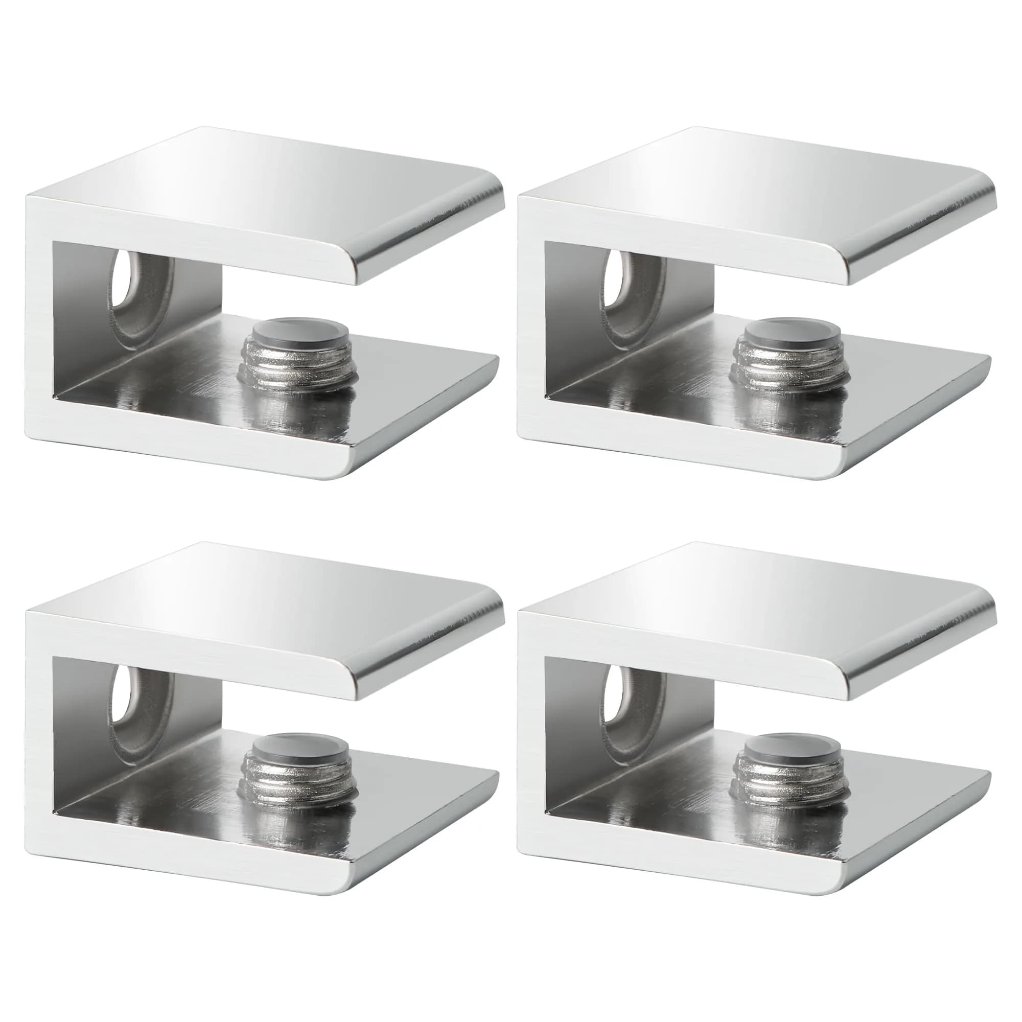 SAYAYO Glass Shelf Brackets Adjustable for 6-12 mm Wood/Glass Shelf | Durable Polished Chrome