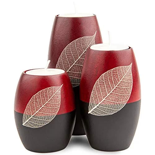 IYARA CRAFT 3 Wooden Candle Holders Rugby Shape | Rustic & Modern Decor thumbnail 1