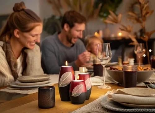 IYARA CRAFT 3 Wooden Candle Holders Rugby Shape | Rustic & Modern Decor thumbnail 5