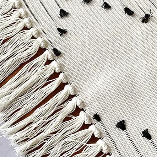 UKELER Hand Woven Rug, Boho 2'x3' | Washable Cotton Area Rug for Home thumbnail 4