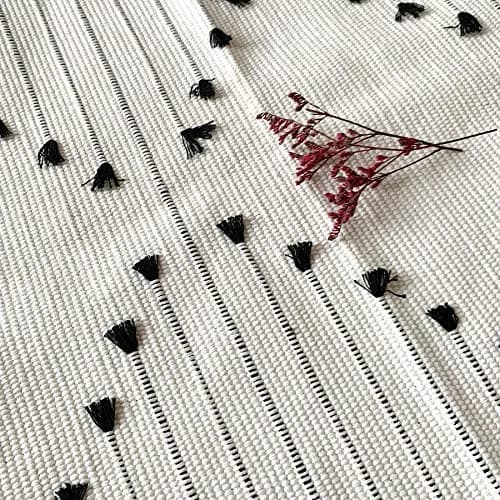 UKELER Hand Woven Rug, Boho 2'x3' | Washable Cotton Area Rug for Home thumbnail 6