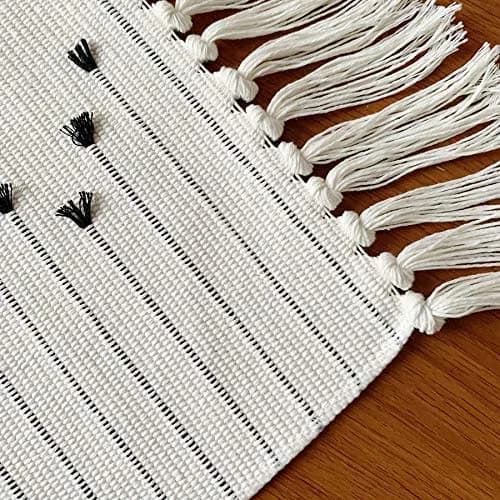 UKELER Hand Woven Rug, Boho 2'x3' | Washable Cotton Area Rug for Home thumbnail 7