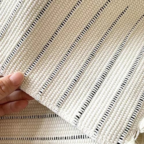 UKELER Hand Woven Rug, Boho 2'x3' | Washable Cotton Area Rug for Home thumbnail 8