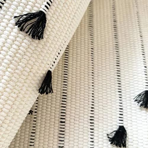 UKELER Hand Woven Rug, Boho 2'x3' | Washable Cotton Area Rug for Home thumbnail 3