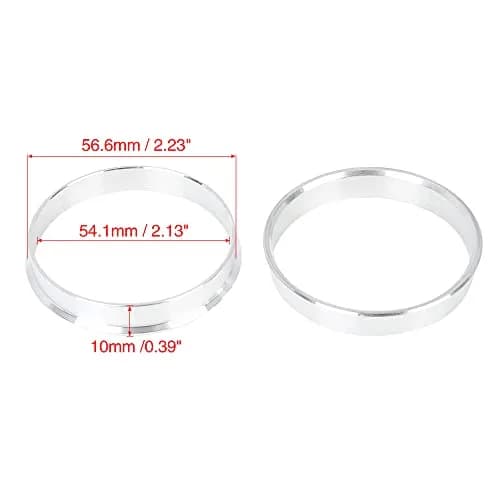 X AUTOHAUX Aluminium Alloy Hub Centric Rings 56.6mm (2.23") to 54.1mm (2.13") | Eliminate Steering Vibrations thumbnail 5