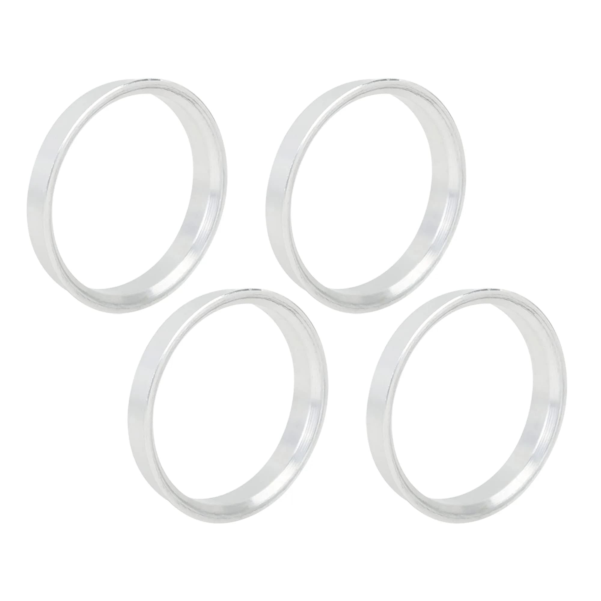 X AUTOHAUX 60.1mm to 54.1mm Aluminium Alloy Hub Centric Rings (4-Pack, Silver Tone) | Eliminate Steering Vibrations - main product image