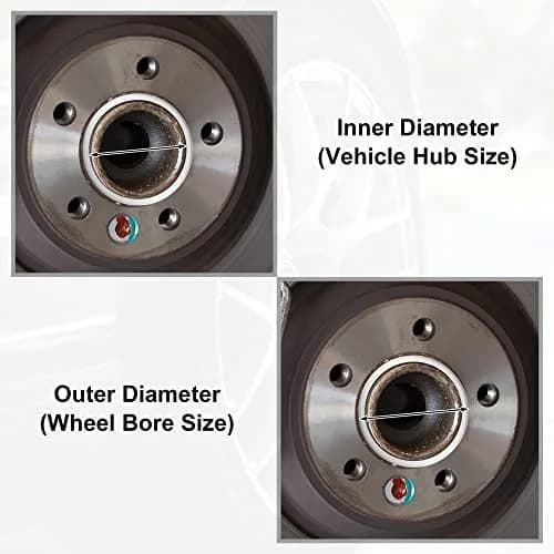 X AUTOHAUX 60.1mm to 54.1mm Aluminium Alloy Hub Centric Rings (4-Pack, Silver Tone) | Eliminate Steering Vibrations thumbnail 4