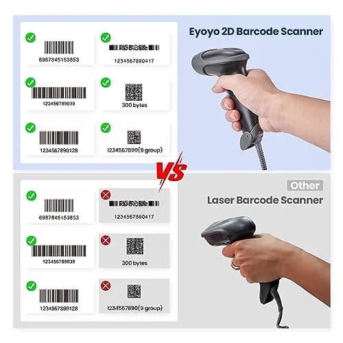 Eyoyo EY-H2 Handheld USB Wired 2D Barcode Scanner 16cm (6.29in) | POS Mobile Payment Reader thumbnail 2