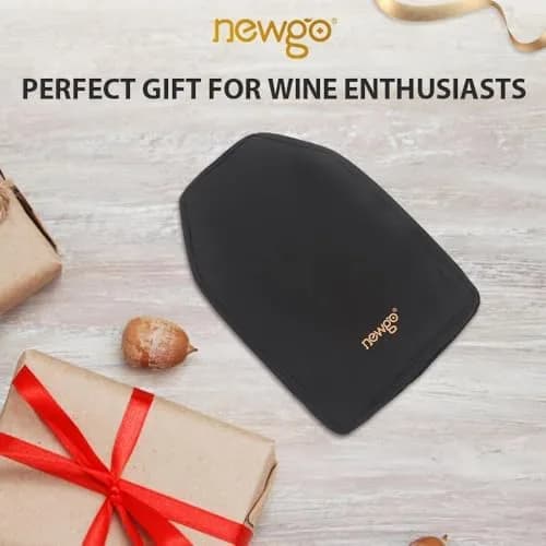 NEWGO Black Wine Cooler Sleeve for Standard Bottles | Keeps Wine Chilled Longer thumbnail 8