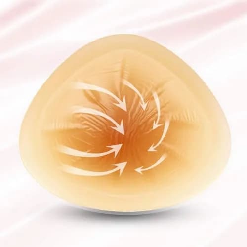 ONEFENG Triangle Silicone Breast Form Mastectomy Prosthesis Concave Bra Enhancer Inserts (1 Piece, 500g / 17.6 oz) thumbnail 4