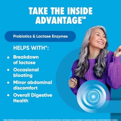 Digestive Advantage Probiotics + Lactase Digestive Enzymes for Digestive Health | Daily Support for Women & Men (96ct Pack of 4) thumbnail 6