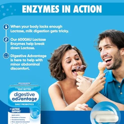 Digestive Advantage Probiotics + Lactase Digestive Enzymes for Digestive Health | Daily Support for Women & Men (96ct Pack of 4) thumbnail 8