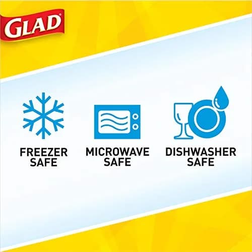 Glad Big Bowl Food Storage Containers 48 Oz | Leak-Resistant, Microwave & Dishwasher Safe, 3 Pack thumbnail 3