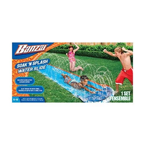 BANZAI Soak 'N Splash Water Slide 5.03 m (16 ft) x 71 cm (28 in) | ASTM-Tested Outdoor Fun thumbnail 3
