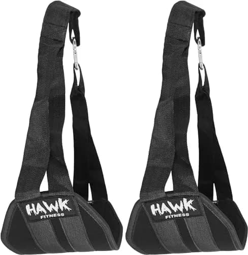 Hawk Sports Black Lifting Straps Gym Accessories with Steel Carabiners, 2-Pack (300 lbs Capacity) thumbnail 1
