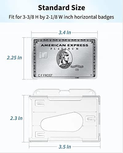 Pawfly Horizontal 2-Card Badge Holder 5 Pack | Clear Polycarbonate, Thumb Slot, Heavy Duty thumbnail 6