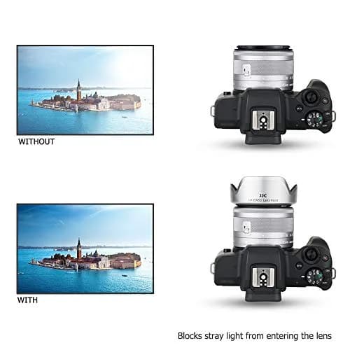 JJC Lens Hood Shade for Canon EF-M 15-45mm & RF-S 18-45mm Lenses | Replaces EW-53, 49mm Filter Compatible, Silver thumbnail 7