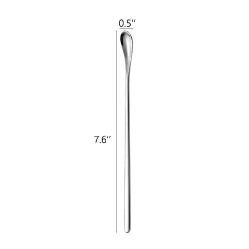 Delove Stainless Steel Coffee Stirring Spoon 7.6-Inch | Reusable Cocktail Swizzle Stick Set of 4 thumbnail 6