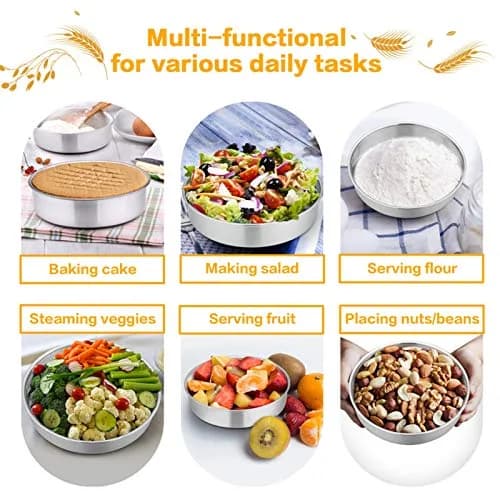 TeamFar 9.5 Inch Cake Pan Set of 2 | Heavy Duty Stainless Steel Round Baking Pans thumbnail 5