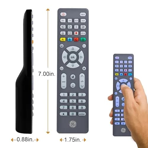 GE 4-Device Backlit Universal Remote Control | Samsung TV Compatible, Graphite, 1 Pack thumbnail 8