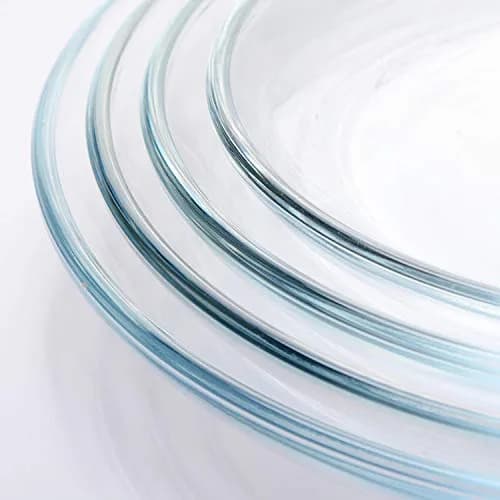 FOYO Glass Plate Set, 10 inch Round Tempered Dinner Plates, Set of 2 | Microwave & Dishwasher Safe thumbnail 4