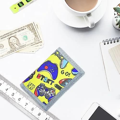 AI-DEE RFID Trifold Canvas Outdoor Sports Wallet for Kids 19cm (7.5in) | Magic Sticker Closure thumbnail 6