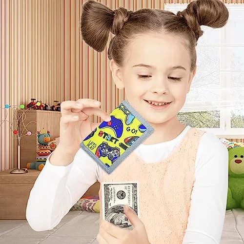 AI-DEE RFID Trifold Canvas Outdoor Sports Wallet for Kids 19cm (7.5in) | Magic Sticker Closure thumbnail 7