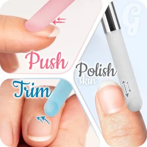 Gladzy Glass Cuticle Pusher & Remover Stick - Professional Czech Crystal Nail Tool | 160mm (6.3 inch) thumbnail 3