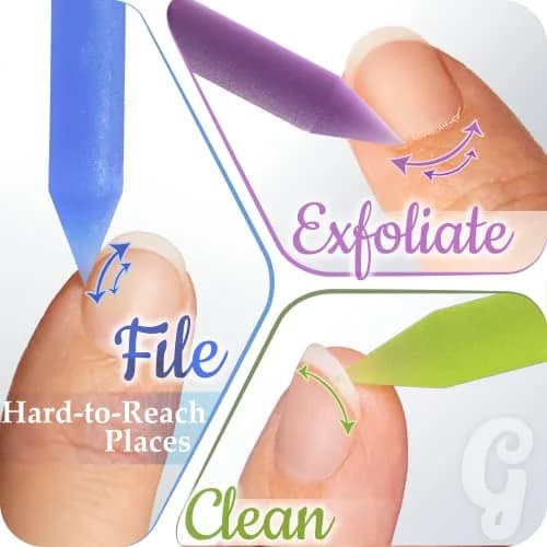 Gladzy Glass Cuticle Pusher - Manicure Stick Violet | 160mm (6.3in) thumbnail 4