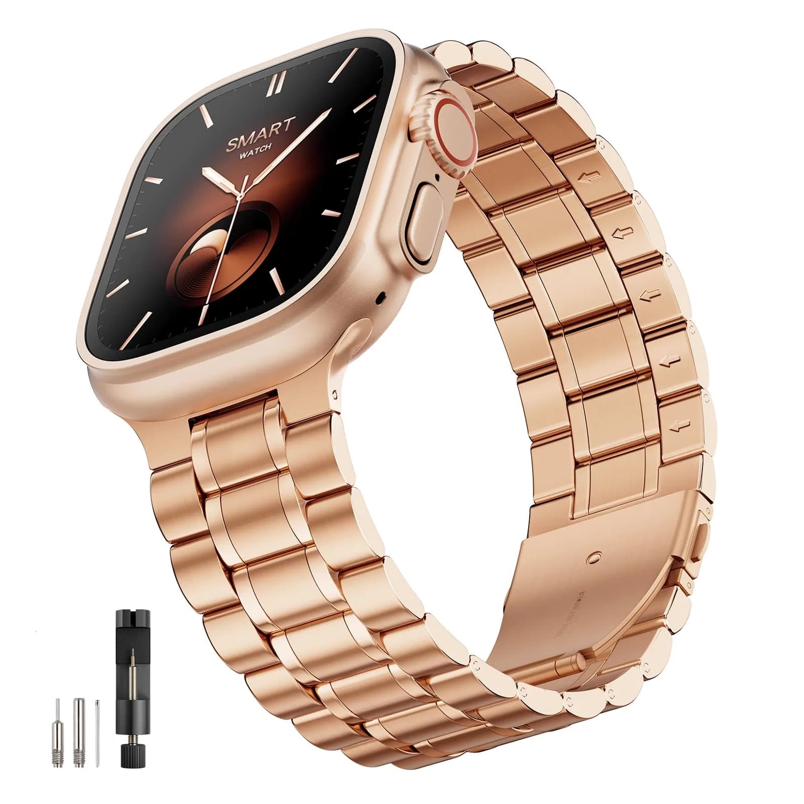 Bestig Metal Band Compatible with Apple Watch Series 11/10/9/8/7/6/5/4/SE 38mm-42mm | Dressier Stainless Steel — 38 mm