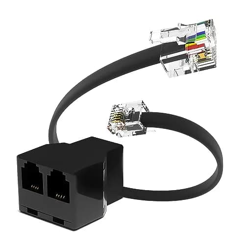 RetailAndBulk Phone Jack Splitter for Landline RJ11 6P4C | Reliable 2-Way Adapter with Custom Cables (en_US) thumbnail 1
