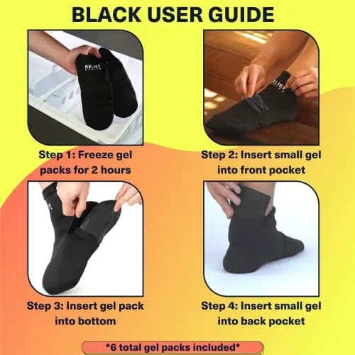CTR BAND Cold Therapy Socks with Gel Ice Packs, Large | Full Foot Coverage for Pain Relief thumbnail 3