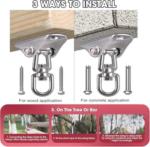 Aokitec Sensory Swing for Kids & Adults, Black Nylon Therapy Hammock Chair | 110"L x 63"W thumbnail 6
