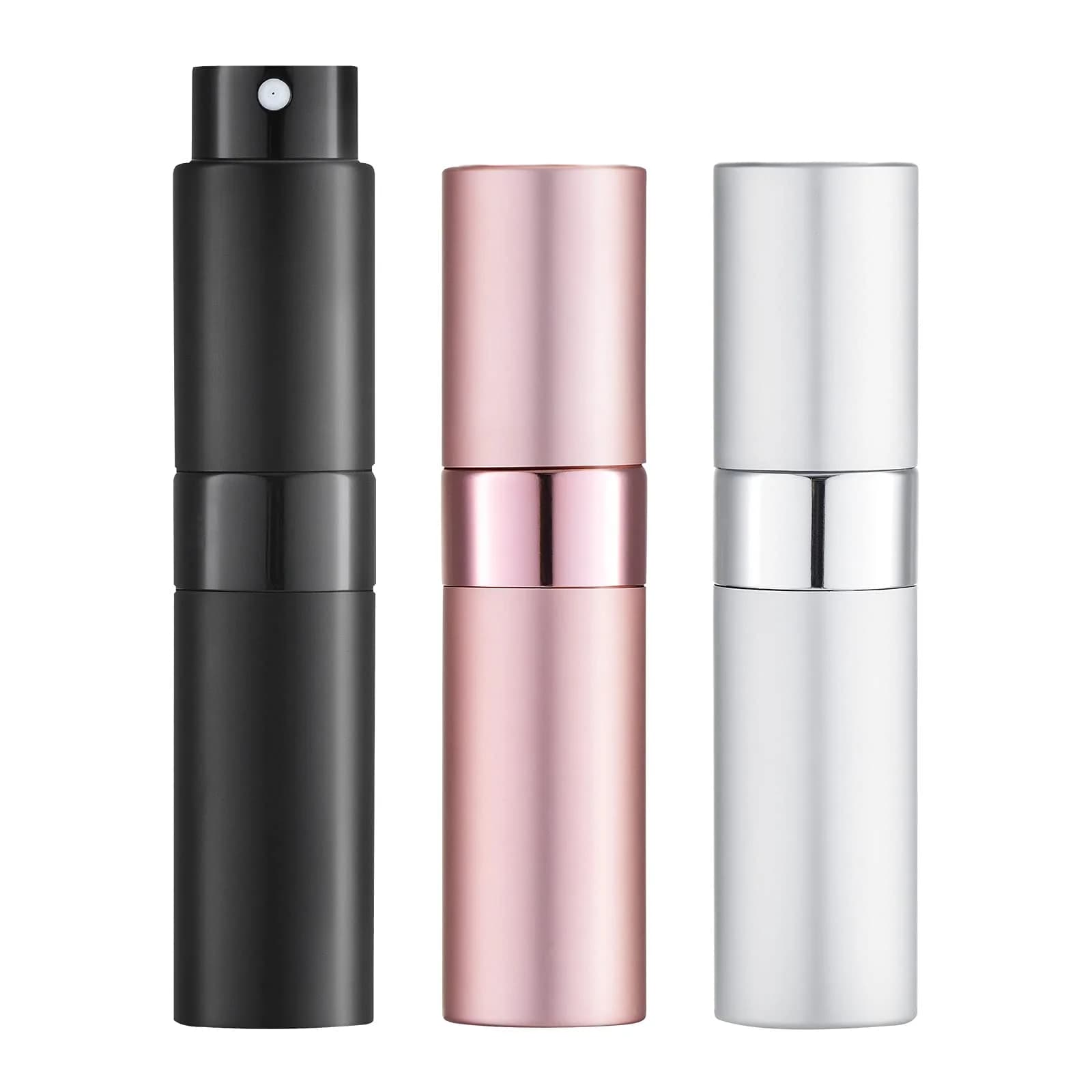 LISAPACK Refillable Perfume Atomizer Spray Bottle 8ml (0.27 Fl Oz) | Twist-Up Leak-Proof Travel Size