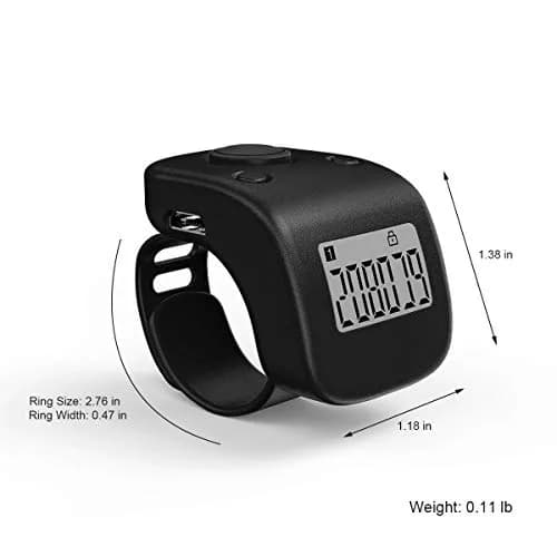 Arvakr Rechargeable Silent Finger Counter with LED | 6 Channels Digital Tasbih Tally Clicker for Prayer Knitting Sports thumbnail 7