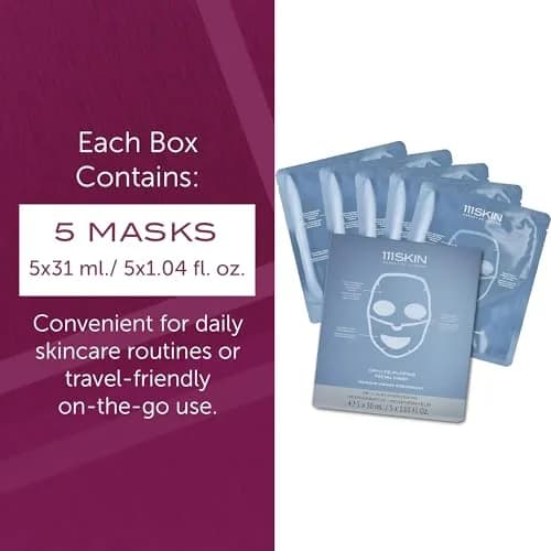 111SKIN Cryo De-Puffing Energy Facial Mask, Fragrance Free, Set of 5 | Hydrates & Reduces Puffiness thumbnail 6