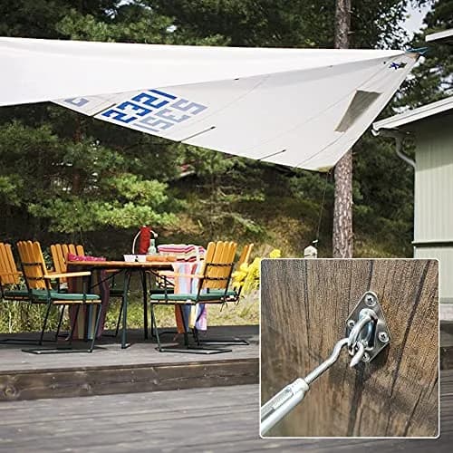 YOFIT 80-Piece Shade Sail Hardware Kit 6-8.4 inch Adjustable Turnbuckles (1.5 lb / 0.7 kg) | Heavy-Duty 304 Stainless Steel for Triangle & Rectangle Sails thumbnail 8