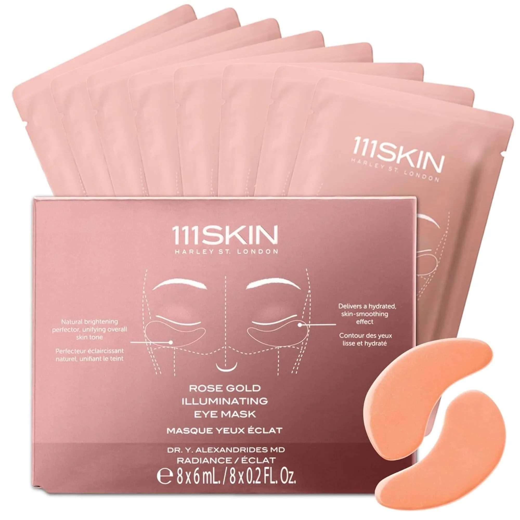 111SKIN Rose Gold Illuminating Eye Mask 8 Pairs | Hydrating & Brightening for All Skin Types