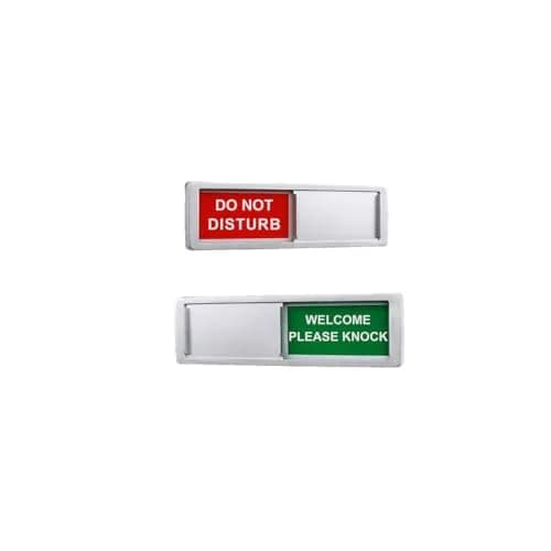 LoYinLo Magnetic Do Not Disturb Sign 7'' x 2'' | Magnetic Privacy Indicator Sign for Office & Restroom thumbnail 1
