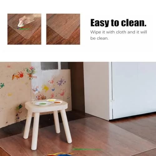 Kuyal Clear Chair Mat for Hardwood Floors 91cm x 122cm (36" x 48") | Protects Floors from Scratches thumbnail 4