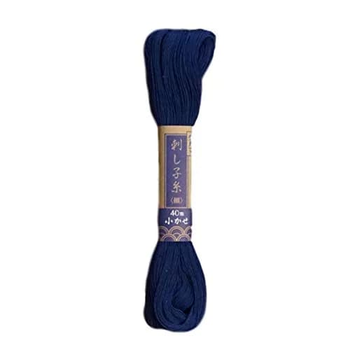 Daruma Yokota Daruma Sashiko Thread 5 Skein Essential Color Set (Thin Sashiko Thread - Hoso) | Cotton, White, Indigo, Red, Black thumbnail 4