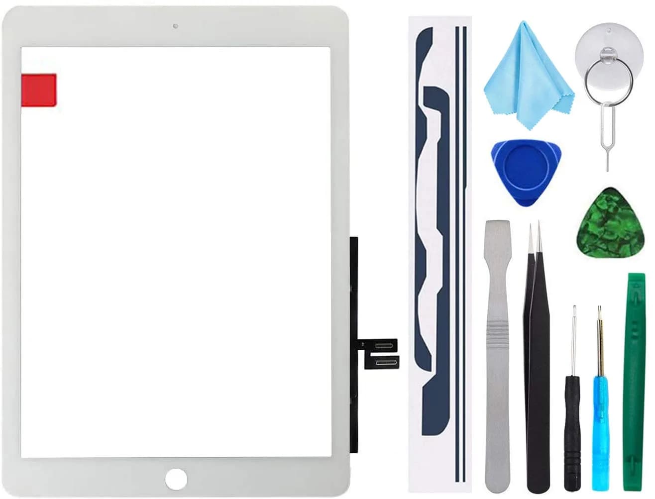 iPad 7th/8th Gen 10.2" Screen Replacement Digitizer Black | Tested & Ready for India — White(without button)