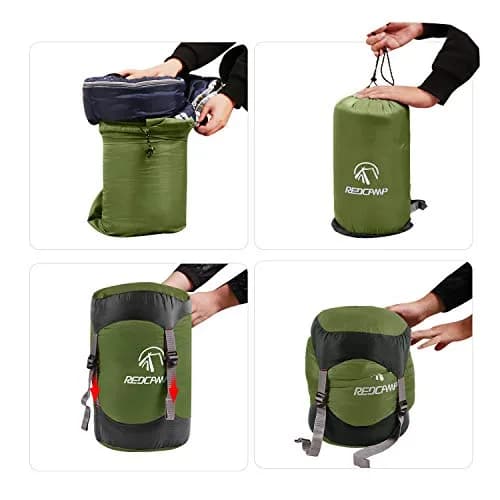 REDCAMP Compression Stuff Sack Large Army Green 27L (9.8x22.1 inches) | Lightweight Packable Gear Organizer thumbnail 7