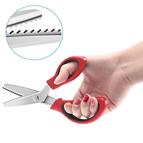 YAZEMKEL Pinking Shears Serrated 9 Inch | Professional Craft Zig Zag Cut Scissors thumbnail 5